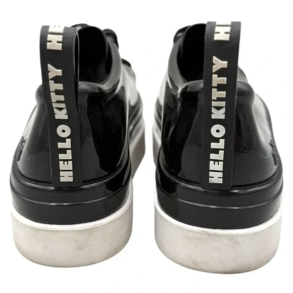 Melissa BE + Hello Kitty Womens Size 10 US Black Platform Sneakers Shoes